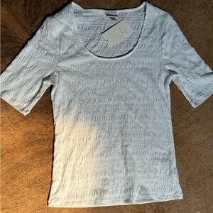 White Textured Women's Top XS